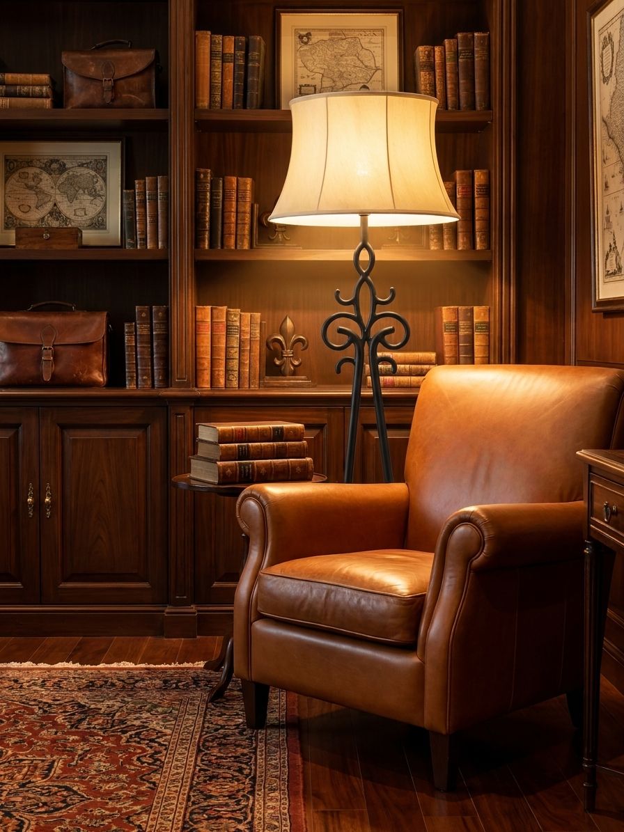 Iron Scroll Floor Lamp