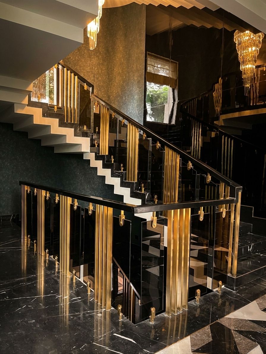 Gilded Bar Staircase