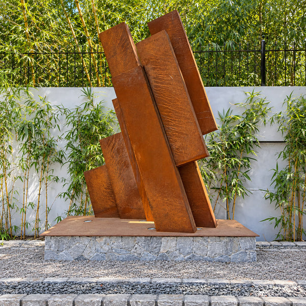 Overlapping Planes Outdoor Metal Sculpture