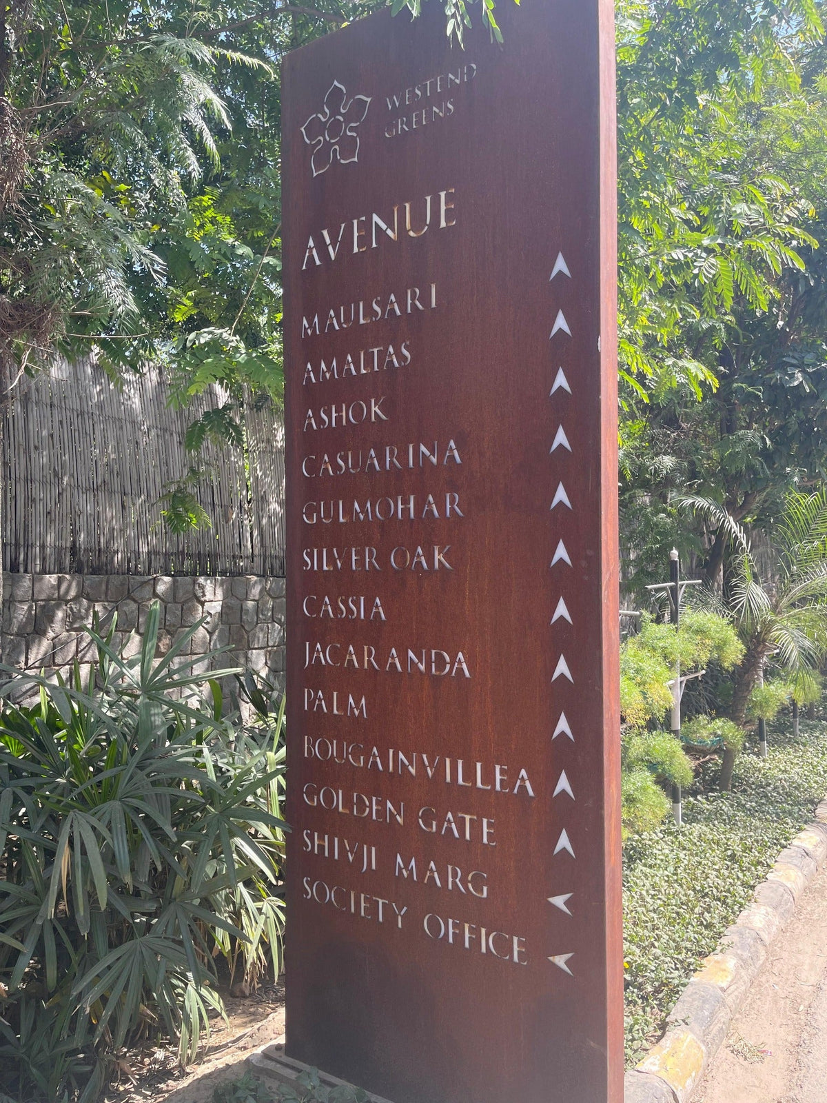 Westend Greens: Corten Steel Signage & Sculptures