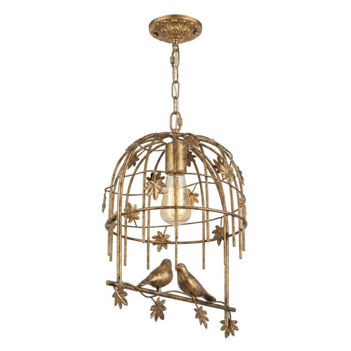 Birdcage Botanical Wall Sconce, a iron wall light, studio photograph on a white background