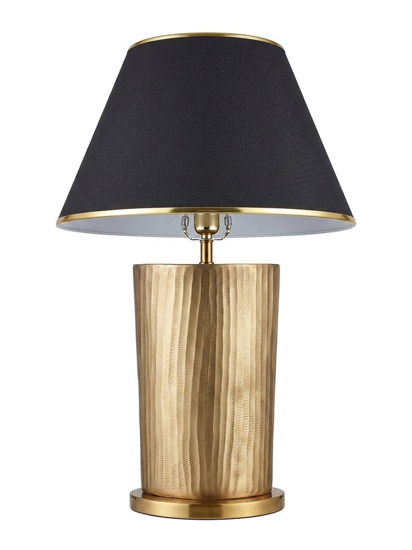 Brushed Gold Cylinder Table Lamp