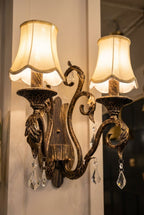 Baroque Crystal Shade Sconce wall light — feature view