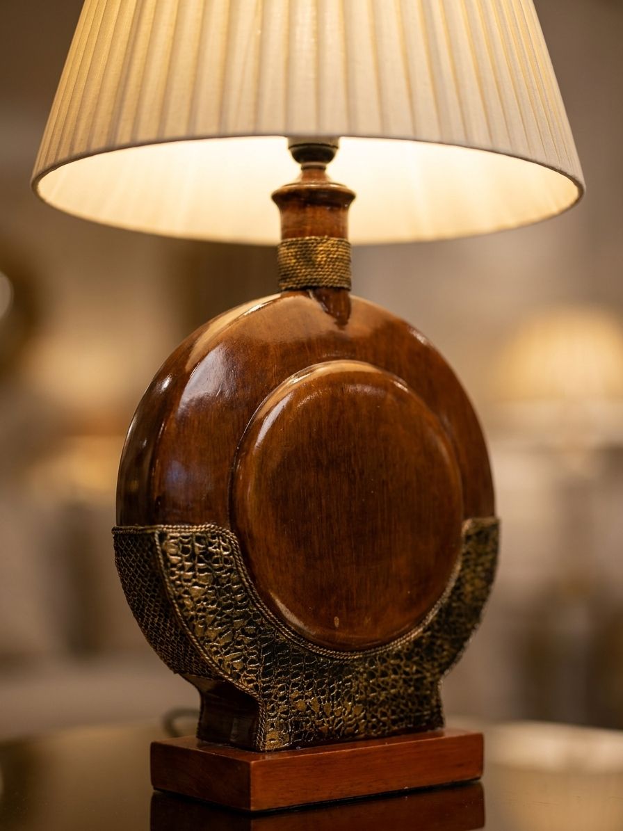 Wood Filigree Sphere Table Lamp table lamp — feature view