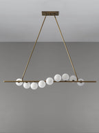 Vela Brass Globe Chandelier detail view