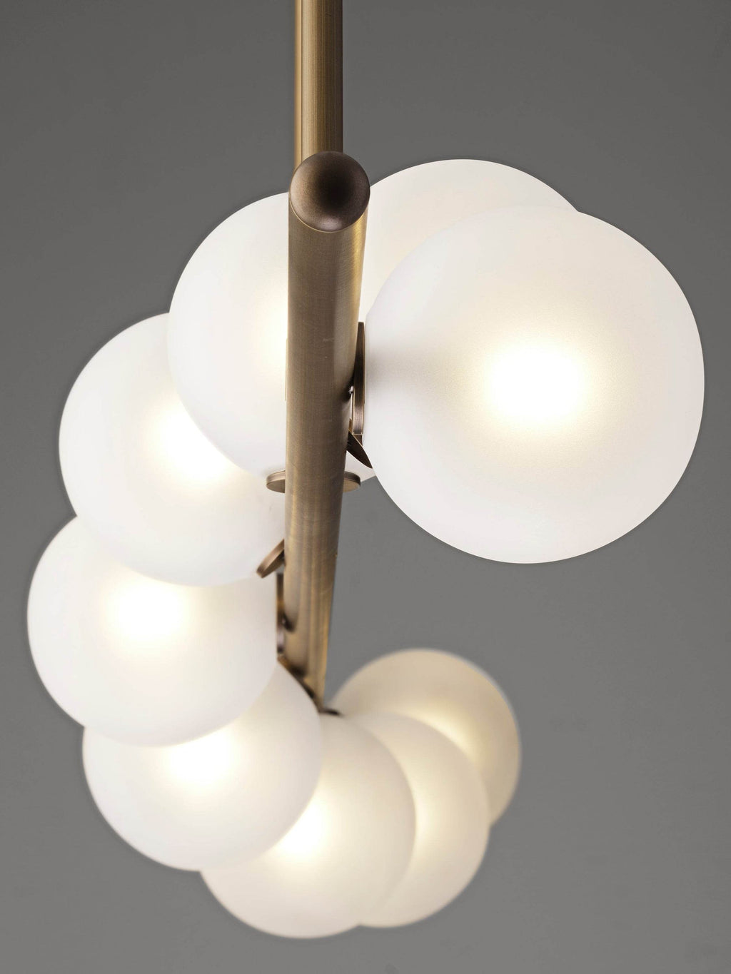 Vela Brass Globe Chandelier alternate interior view