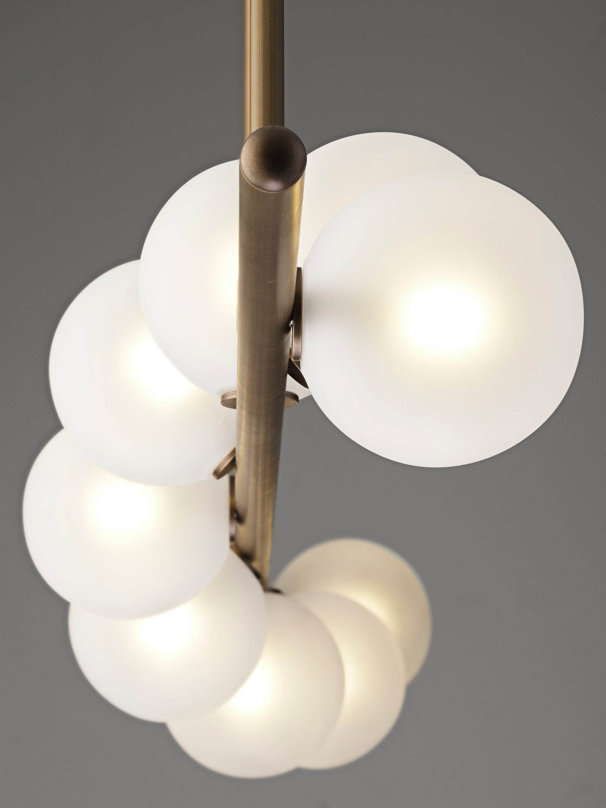 Vela Brass Globe Chandelier alternate interior view