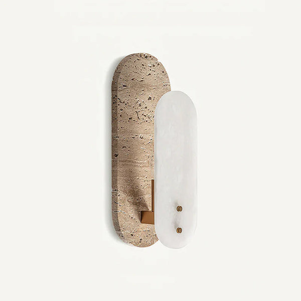 Ellisse Alabaster & Travertine Wall Light