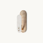 Ellisse alabaster wall lamp illuminated