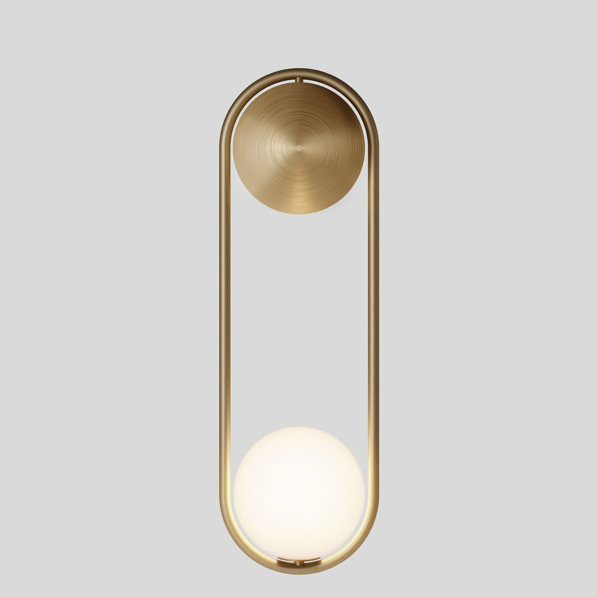 Offset Globe Brass Wall Light alternate view