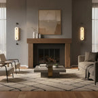 Alabaster Spine Wall Light illuminated