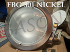Philips FBG301 nickel recessed ceiling light with sandblasted glass