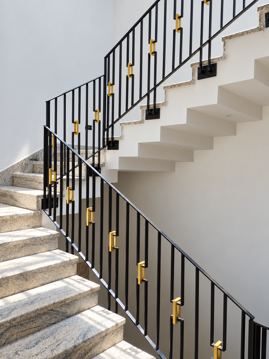 Brass Accent Linear Staircase — view 2