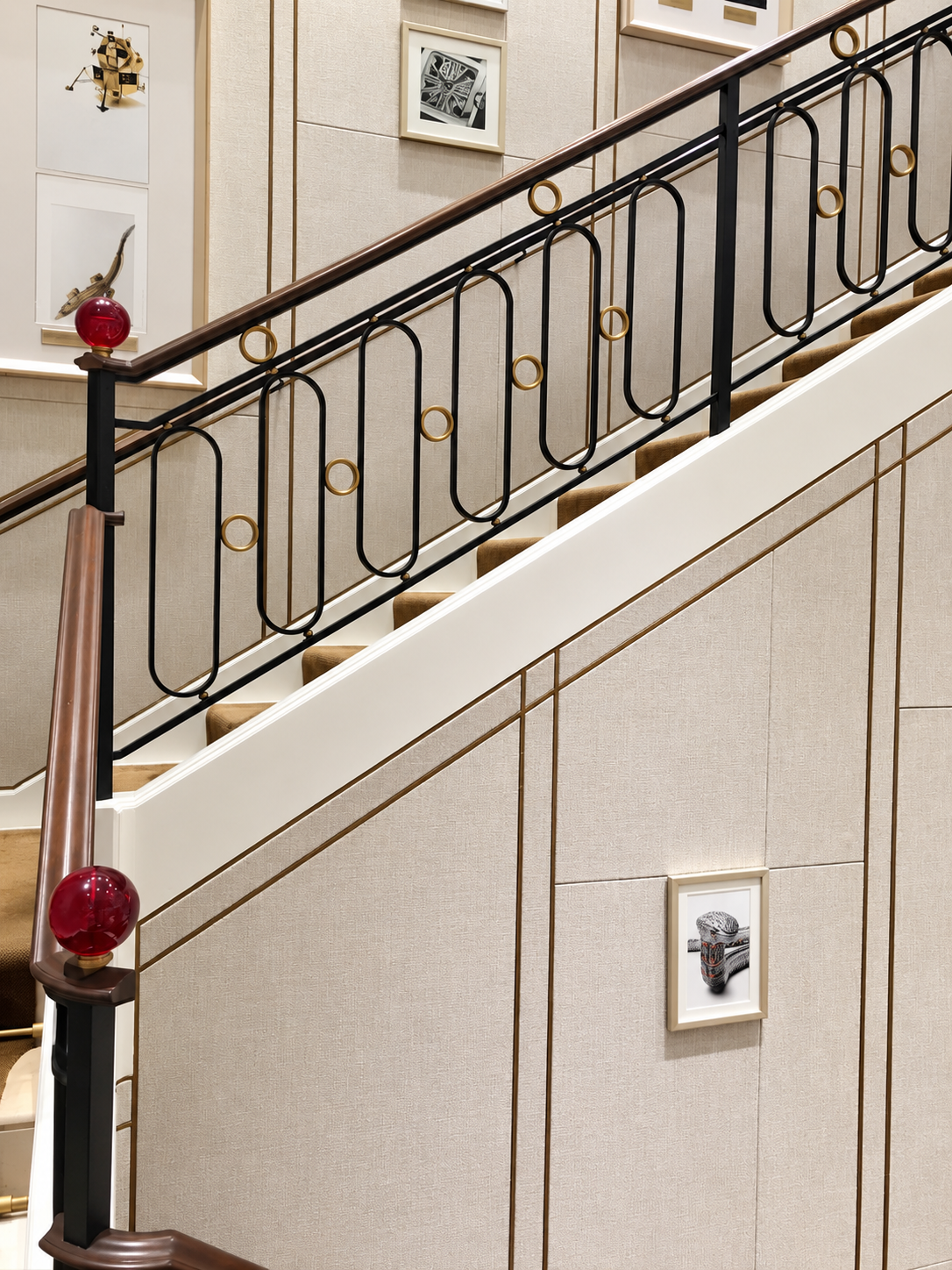 Brass Ring Staircase Rail