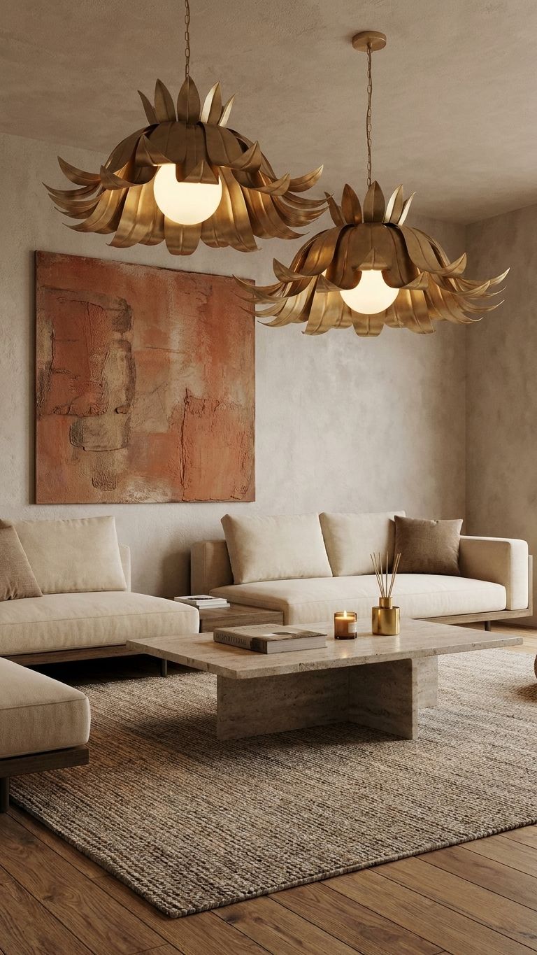 Brass Petal pendants