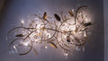 Brass leaf and butterfly wall sculpture