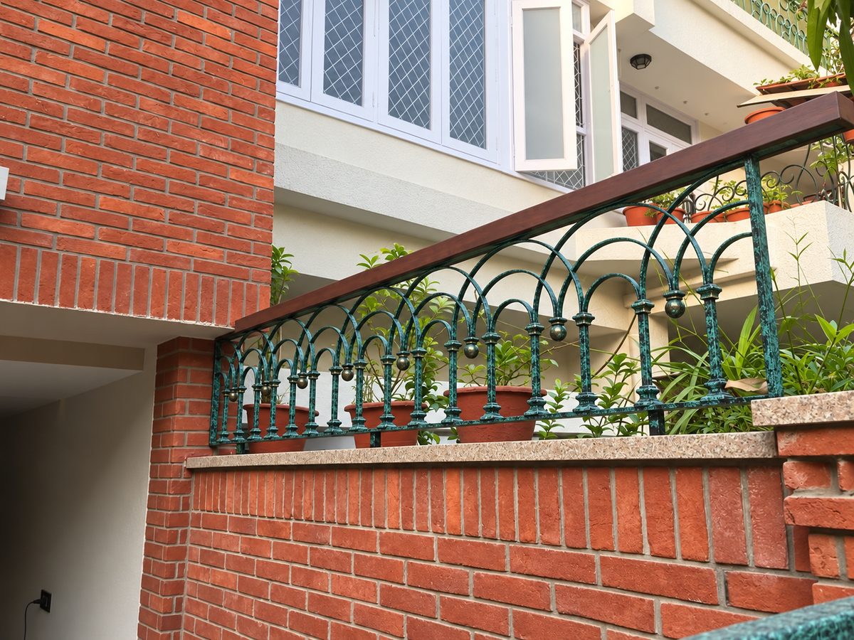 Green Patina Boundary Wall Rail