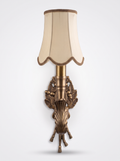 Chasse Cast Brass Single Wall Light, front