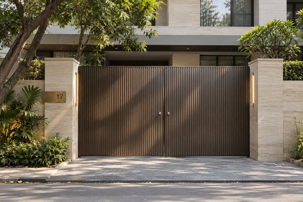 Aureline Fluted Aluminium Main Gate