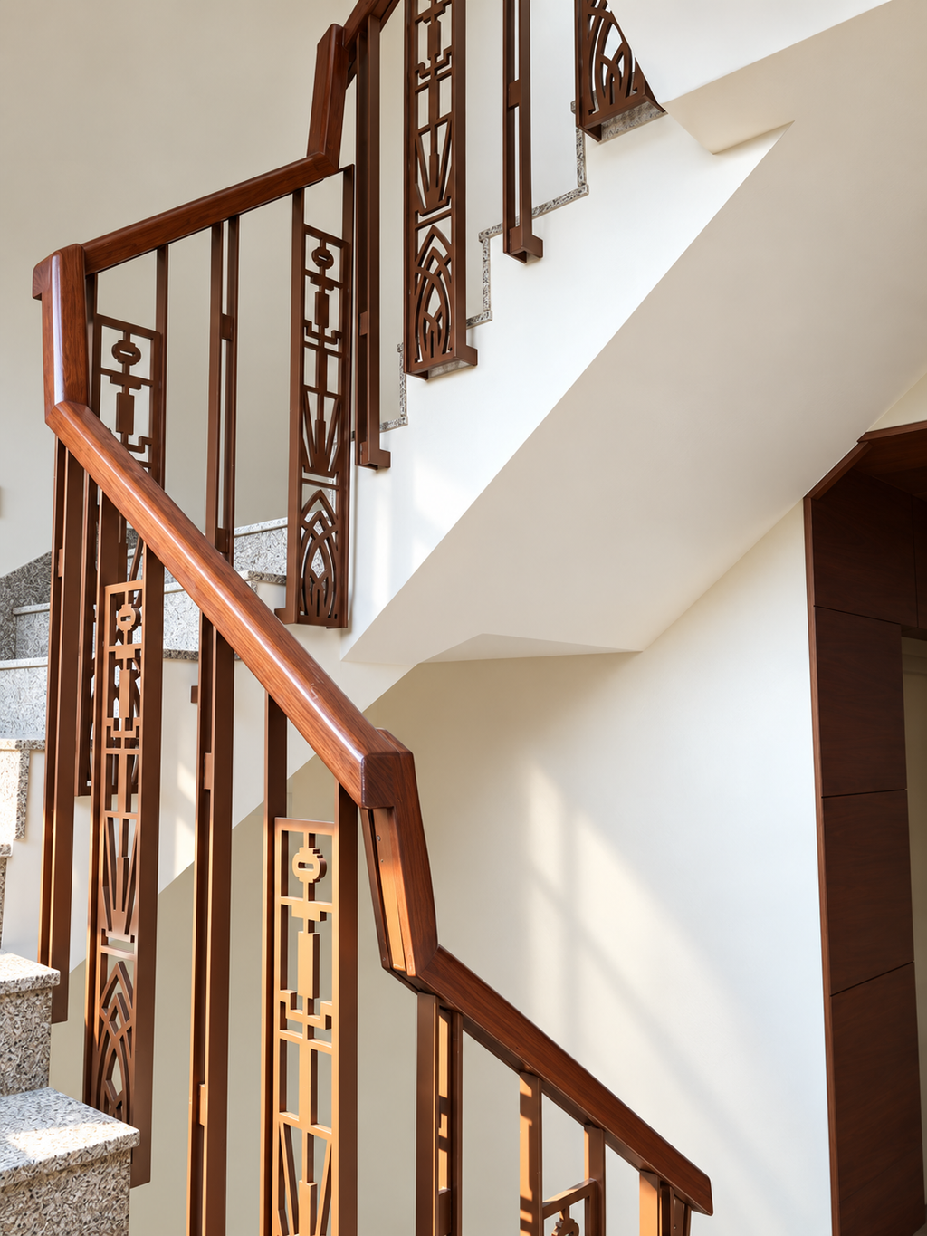 Rust Fretwork Staircase Rail — view 2