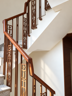 Rust Fretwork Staircase Rail — view 2