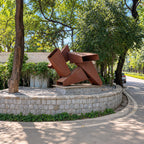 Intersecting plane sculpture in the Westend Greens landscape